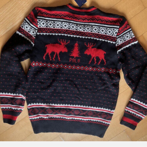 RALPH LAUREN Little Boys Reindeer Wool-Blend Sweater - Picture 4 of 4